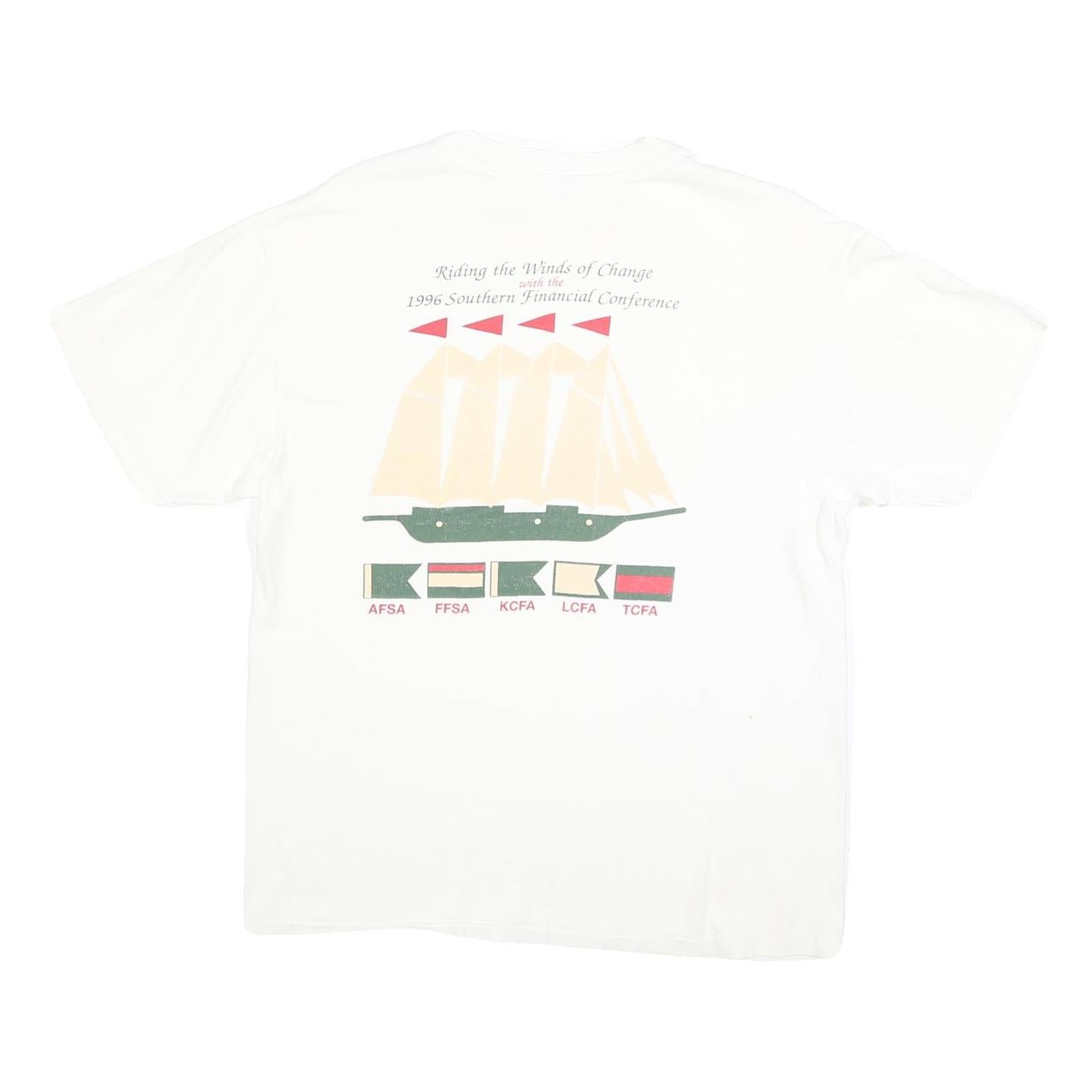 HANES Mens White Data Search Graphic T-Shirt L Short Sleeve Crew Neck Printed