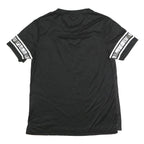 MAJESTIC Womens Black Raiders Graphic T-Shirt L Short Sleeve V-Neck Lace-Up