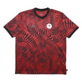 ADIDAS Mens Red & Black Graphic Modern T-Shirt M Short Sleeve Crew Neck