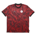 ADIDAS Mens Red & Black Graphic Modern T-Shirt M Short Sleeve Crew Neck