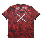 ADIDAS Mens Red & Black Graphic Modern T-Shirt M Short Sleeve Crew Neck