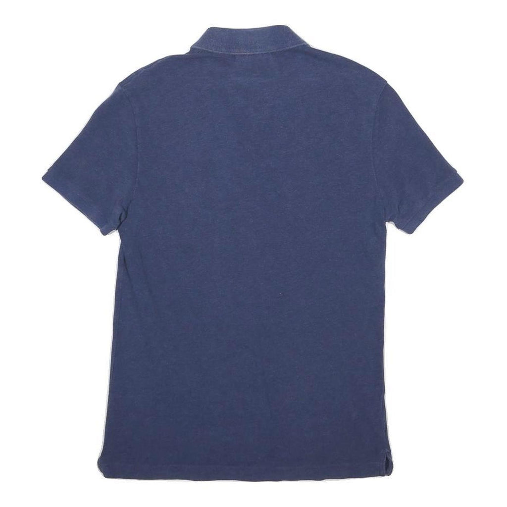 LACOSTE Mens Blue Short Sleeve Plain Polo Shirt S Classic Cotton Blend Casual