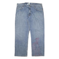 CARHARTT Mens Loose Blue Denim Light W40 L32 Zip Cotton Blend Jeans