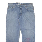 CARHARTT Mens Loose Blue Denim Light W40 L32 Zip Cotton Blend Jeans