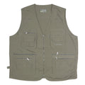 OUTDOOR Mens Green Gilet XL Polyester Blend Plain Zip Pocket Utility Vest