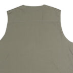 OUTDOOR Mens Green Gilet XL Polyester Blend Plain Zip Pocket Utility Vest