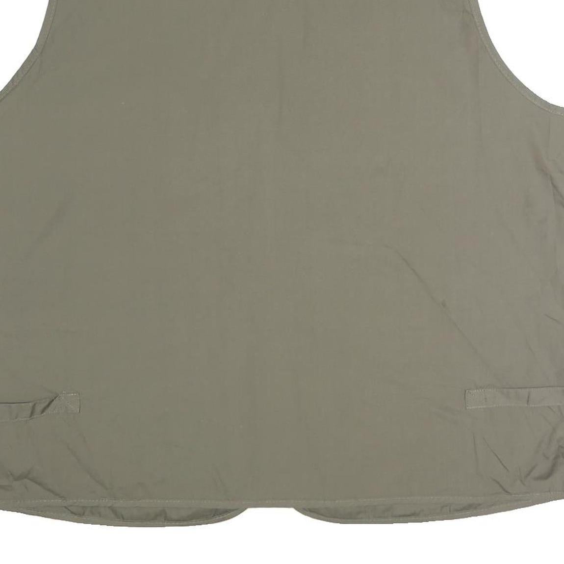 OUTDOOR Mens Green Gilet XL Polyester Blend Plain Zip Pocket Utility Vest