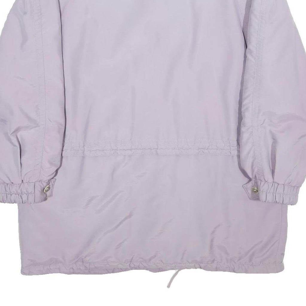 FULWILINE Womens Lavender Purple Jacket L Woven Zip Closure Classic Fit Casual