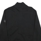 CALVIN KLEIN Mens Black Zip Jacket 2XL Cotton Plain Ribbed Collar Chest Pocket