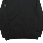 CALVIN KLEIN Mens Black Zip Jacket 2XL Cotton Plain Ribbed Collar Chest Pocket