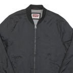 LEVI'S Mens Black Bomber Jacket S Polyester Blend Plain Zip Casual Lightweight