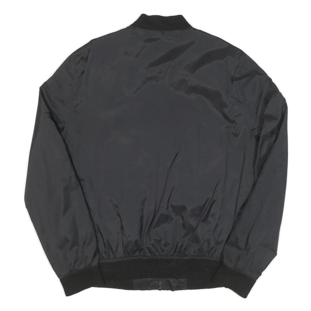 LEVI'S Mens Black Bomber Jacket S Polyester Blend Plain Zip Casual Lightweight