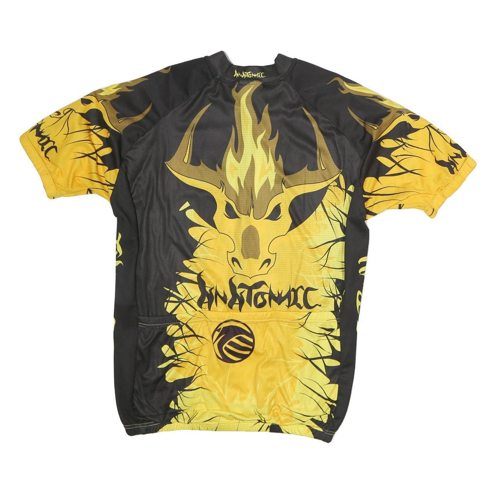 ANATOMIC Mens Black & Yellow Graphic T-Shirt 2XL Short Sleeve Crew Neck