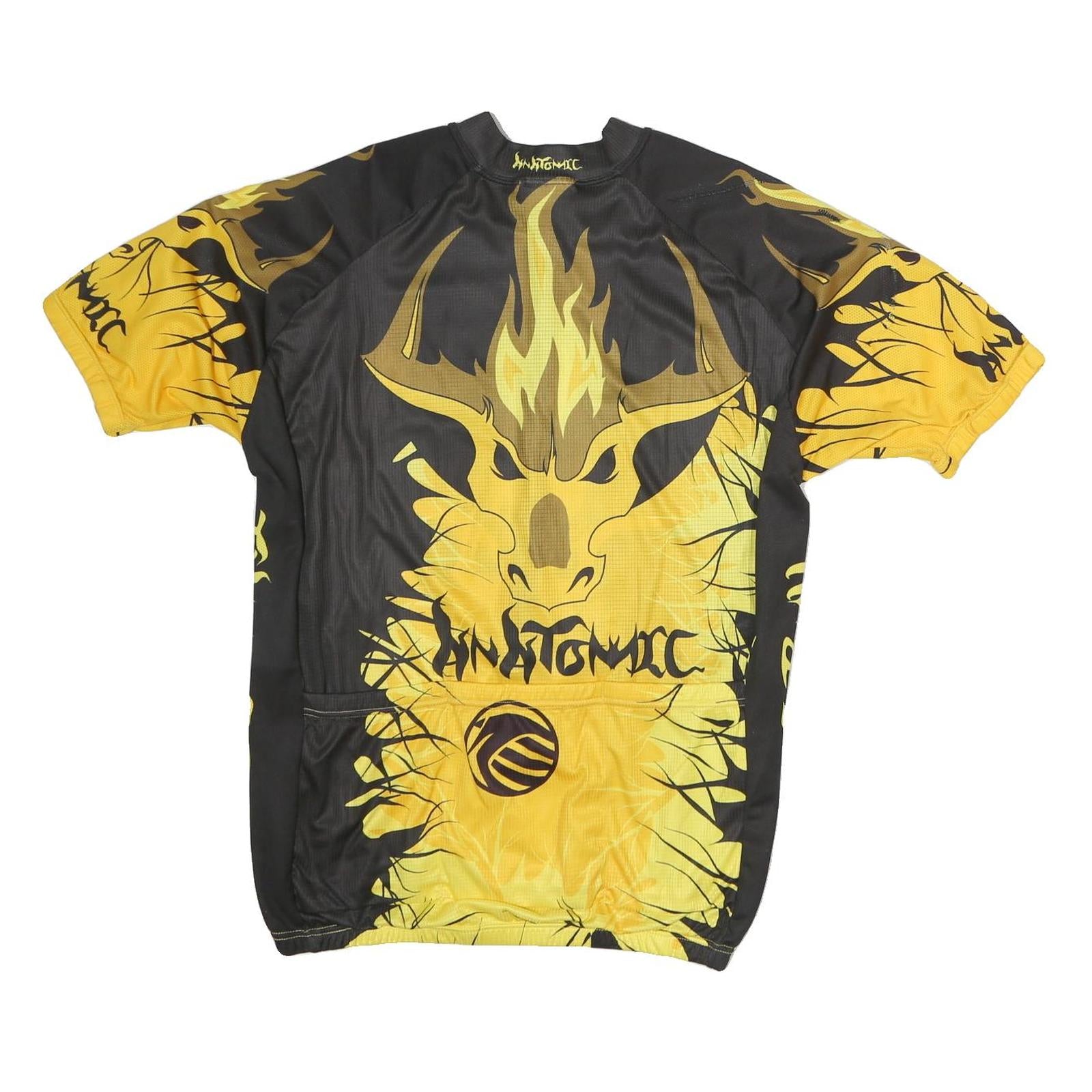 ANATOMIC Mens Black & Yellow Graphic T-Shirt 2XL Short Sleeve Crew Neck