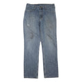 CARHARTT Mens Regular Blue Denim Straight Leg W34 L34 Cotton Blend Zip Jeans
