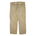 CARHARTT Mens Cotton Blend Beige Relaxed Cargo Trousers W38 L30 Workwear