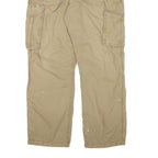CARHARTT Mens Cotton Blend Beige Relaxed Cargo Trousers W38 L30 Workwear