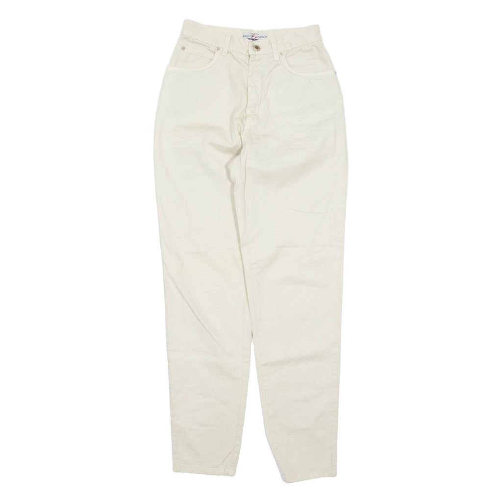 EMMANUEL SCHVILI Betty Boop Mens Trousers Cream Tapered 90s W24 L30