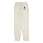 EMMANUEL SCHVILI Betty Boop Mens Trousers Cream Tapered 90s W24 L30