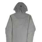 JACK WOLFSKIN Womens Grey Outdoor Jacket UK 10 Polyester Blend Hooded Quilted