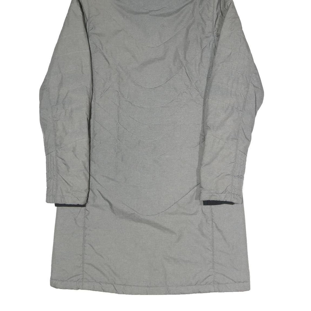 JACK WOLFSKIN Womens Grey Outdoor Jacket UK 10 Polyester Blend Hooded Quilted