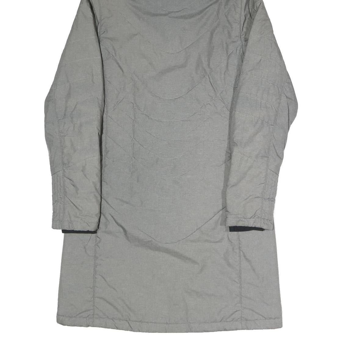 JACK WOLFSKIN Womens Grey Outdoor Jacket UK 10 Polyester Blend Hooded Quilted