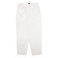 DOCKERS Womens Cotton White Relaxed Tapered Trousers W30 L29 Classic Casual
