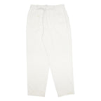 DOCKERS Womens Cotton White Relaxed Tapered Trousers W30 L29 Classic Casual