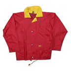 HELLY HANSEN Mens Red & Yellow Outdoor Jacket XS Polyester Zip Retro Sportswear