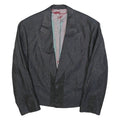 COPY RIGHT Mens Black Jacket L Polyester Blend Button Classic Plain Formal