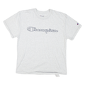 CHAMPION Mens White Graphic T-Shirt XL Short Sleeve Crew Neck Classic Cotton