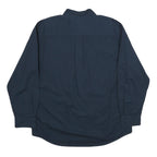 KNIGHTSBRIDGE Mens Navy Blue Shirt L Cotton Button-Down Long Sleeve Casual
