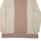 CALVIN KLEIN JEANS Womens Beige & Brown Colourblock Plain Roll Neck Jumper L