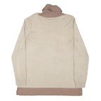 CALVIN KLEIN JEANS Womens Beige & Brown Colourblock Plain Roll Neck Jumper L