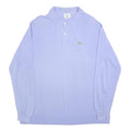 LACOSTE Mens Blue Long Sleeve Cotton Polo Shirt L Classic Fit Casual