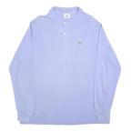 LACOSTE Mens Blue Long Sleeve Cotton Polo Shirt L Classic Fit Casual