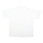 MUSSFELDT DESIGN Mens White Cotton Polo Shirt L St Thomas Pocket Print