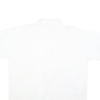 MUSSFELDT DESIGN Mens White Cotton Polo Shirt L St Thomas Pocket Print