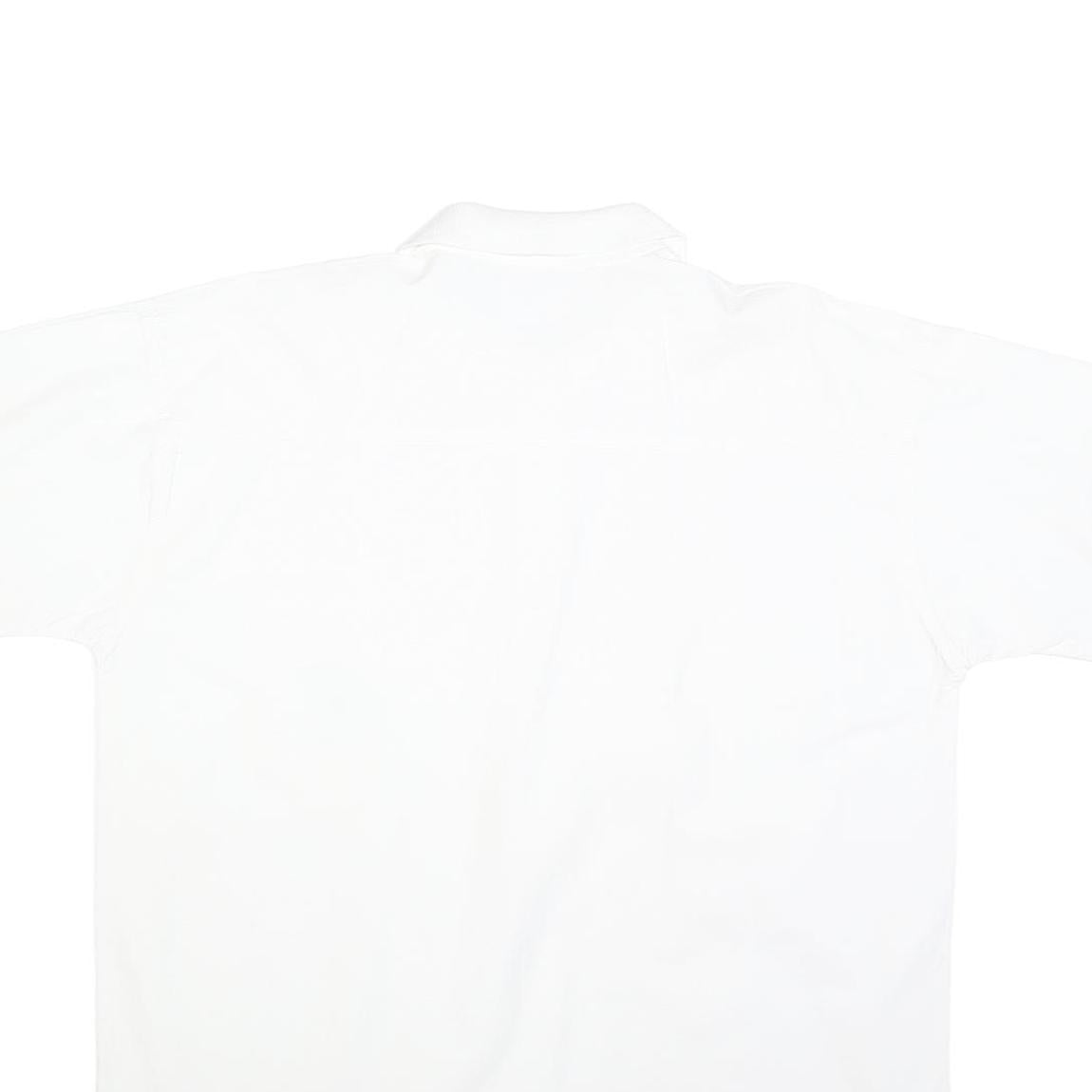 MUSSFELDT DESIGN Mens White Cotton Polo Shirt L St Thomas Pocket Print