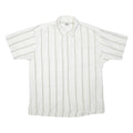 BAPST Mens Shirt White Striped L