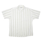 BAPST Mens Shirt White Striped L