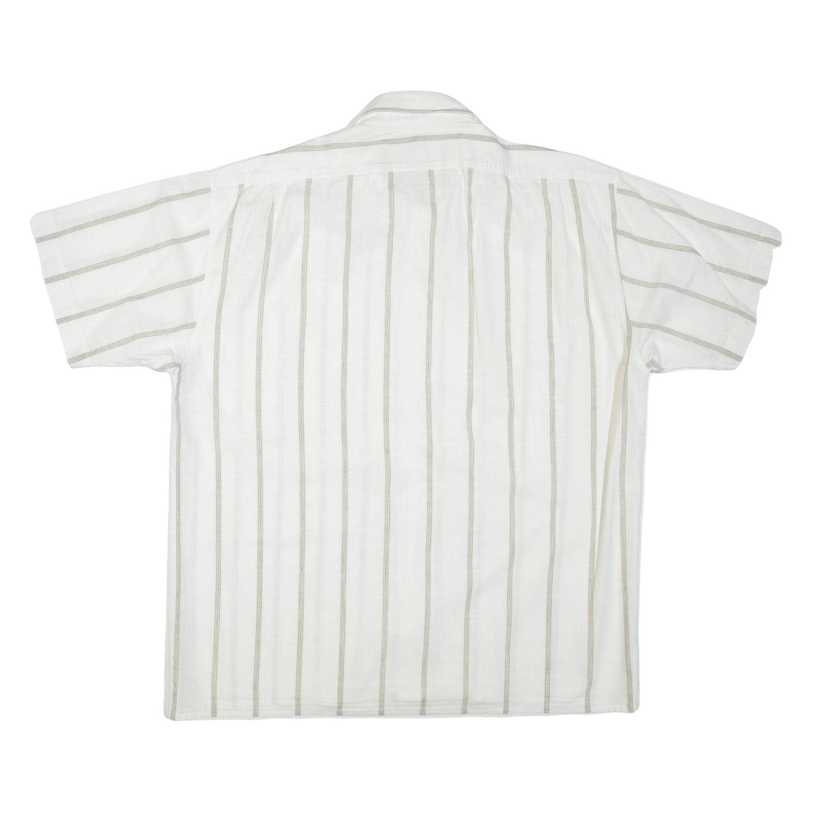 BAPST Mens Shirt White Striped L