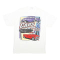 HANES Mens White Cars On K 2008 Graphic T-Shirt L Short Sleeve Crew Neck Casual