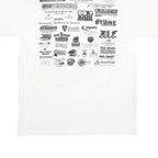 HANES Mens White Cars On K 2008 Graphic T-Shirt L Short Sleeve Crew Neck Casual