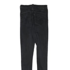 LEVI'S Womens Slim Black Skinny Denim Dark Jeans W26 L33 Stylish Zip