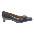 GUCCI Womens Black Leather Low Heel Court Shoes UK 5 Classic Elegant