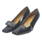 GUCCI Womens Black Leather Low Heel Court Shoes UK 5 Classic Elegant