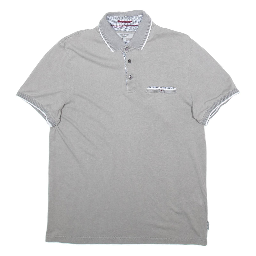 TED BAKER Mens Polo Shirt Grey S