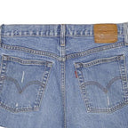 LEVI'S Womens Denim Blue Casual Shorts S W28 Distressed Raw Hem