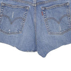 LEVI'S Womens Denim Blue Casual Shorts S W28 Distressed Raw Hem